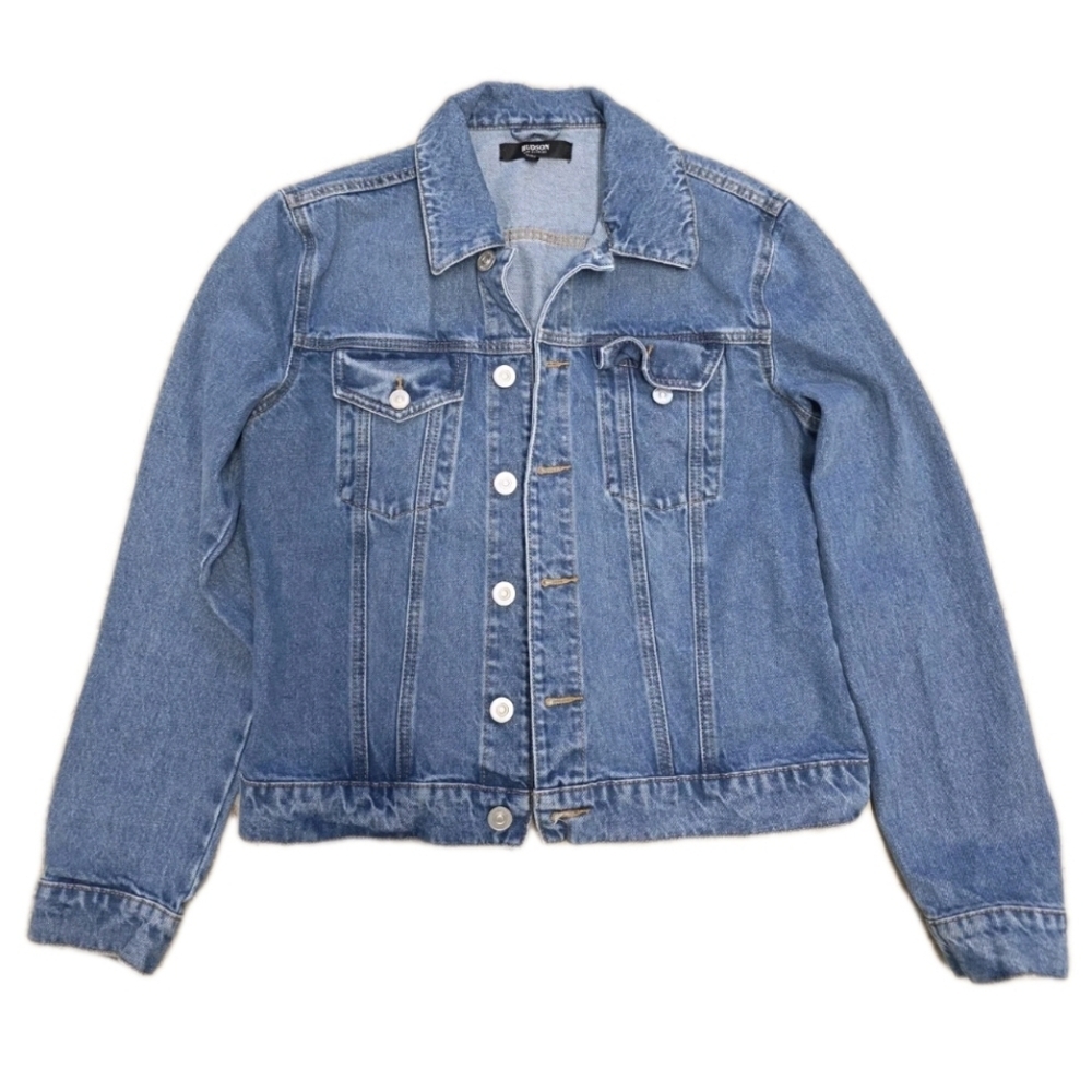 Hudson Denim Trucker Jacket Size Large XLarge Button Up Y2K Jean Western Rigid